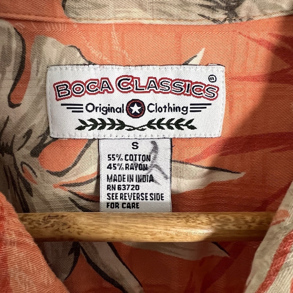 BOCA CLASSIC Hawaiian Shirt Men Small Summer Tropical Resort Island Vacation - Picture 5 of 7